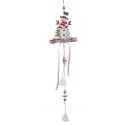 Guirlande bonhomme de neige en bois 58 x 12 cm