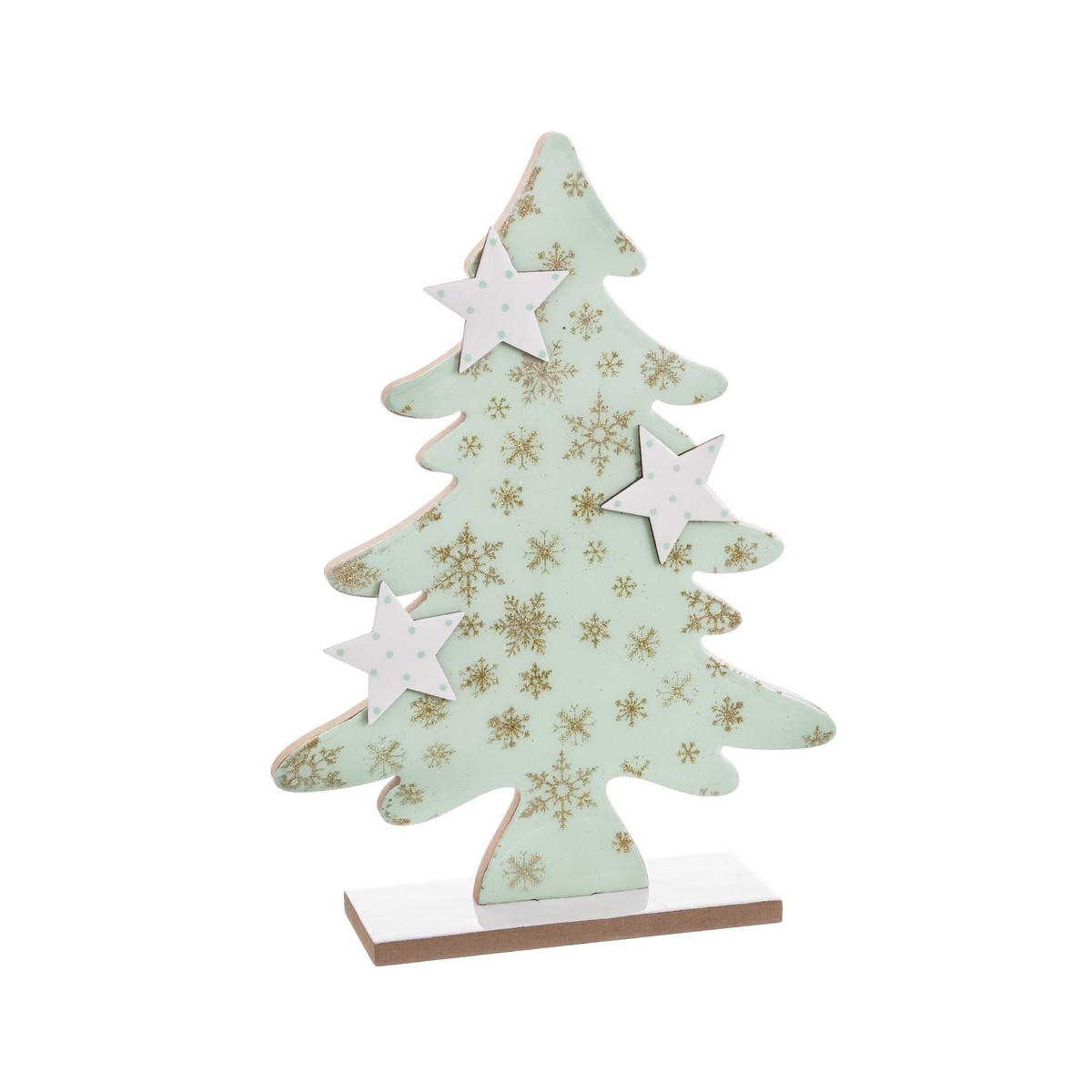 Socle arbre bois vert 21 x 5 50 x 28 cm