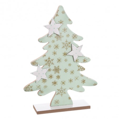 Socle arbre bois vert 21 x 5 50 x 28 cm