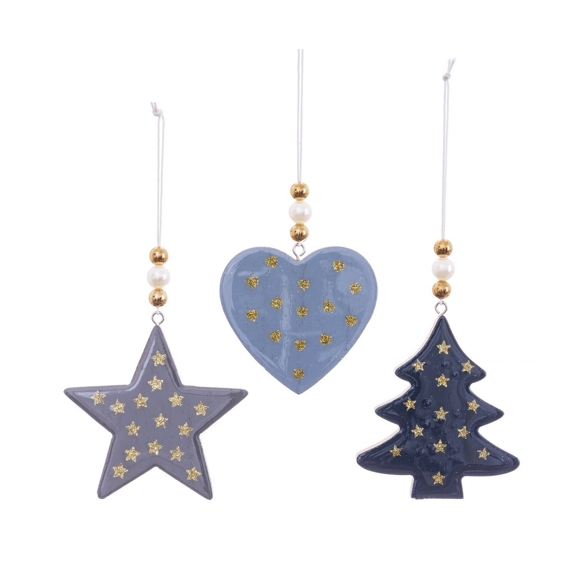 Pendentif figures en bois 3 c 9 x 8 x 1 cm