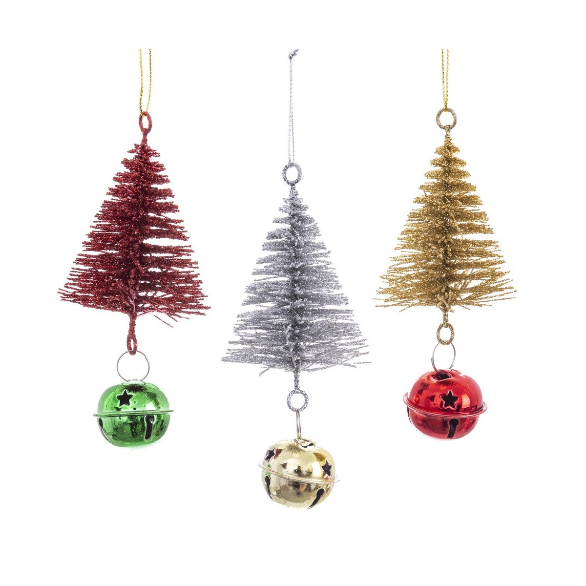 Pendentif arbre boule 3 c 5,50 x 11 cm