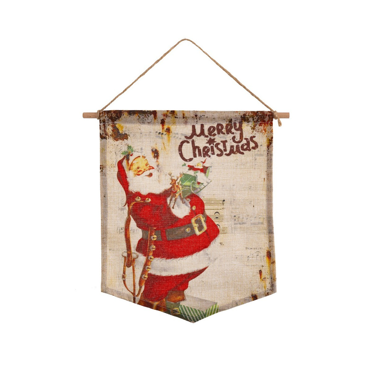 Fanion père noël polyester 35 x 28 cm
