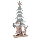 Socle arbre père Noël bois 12 x 30 cm