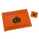 Nappe et sous-verres en feutre orange 40 x 30 x 0,30 cm