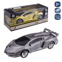 Voiture de sport friction or argent 17 cm