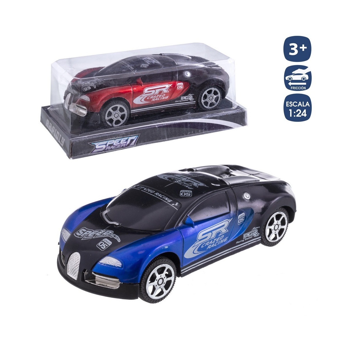 Voiture de sport friction 2 c 17 cm