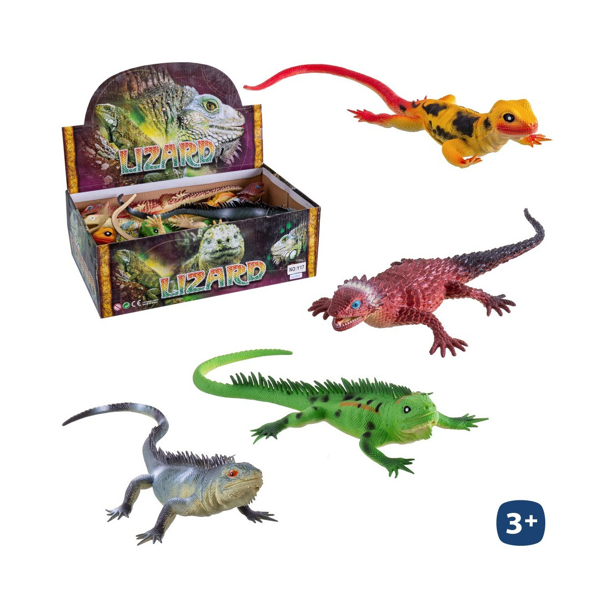 Lézard en caoutchouc 4 c 36 cm