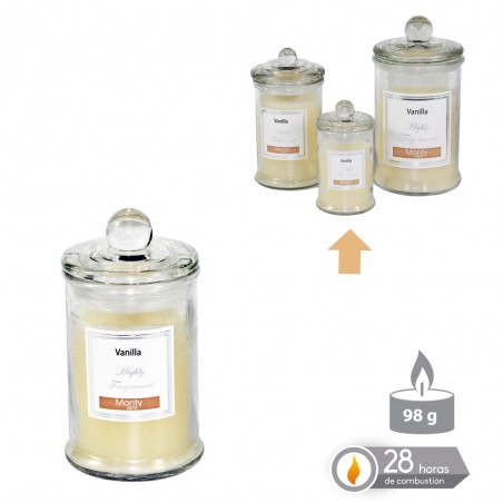 Bougie Pot En Verre Parfumée Crème 6 X 11 Cm
