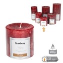Bougie cylindrique parfumée rouge 7 x 7 cm