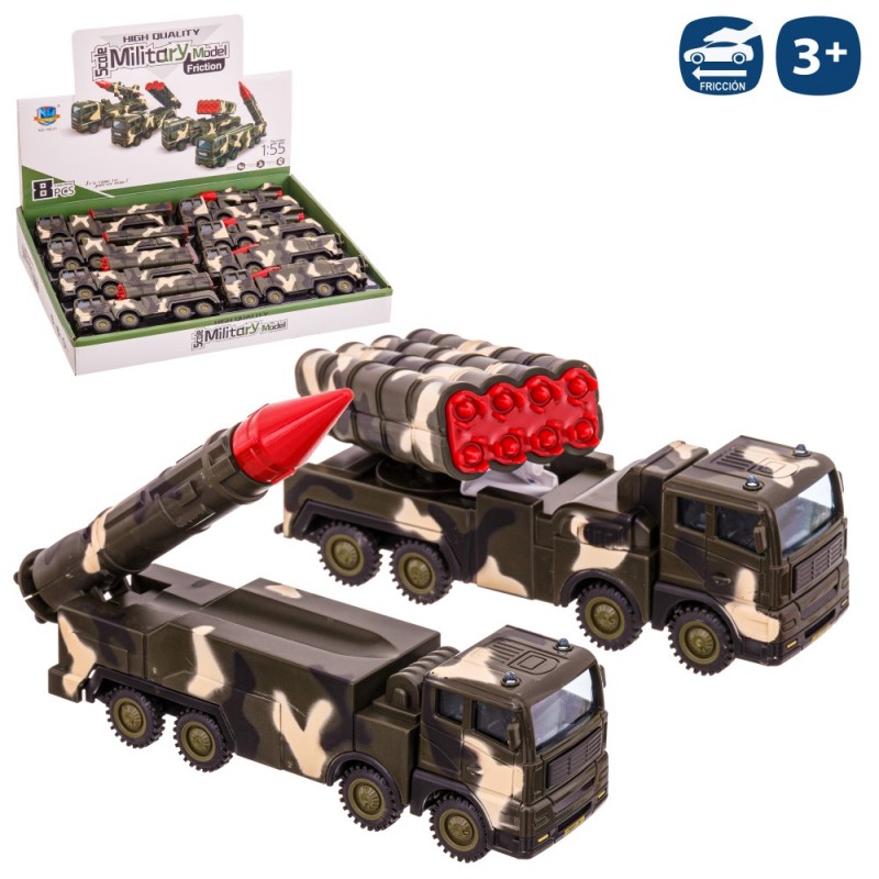 Camion militaire à friction 2 m 18,40 x 4,70 x 6 cm