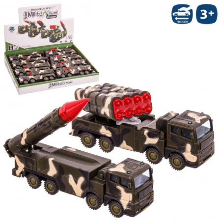 Camion militaire à friction 2 m 18,40 x 4,70 x 6 cm