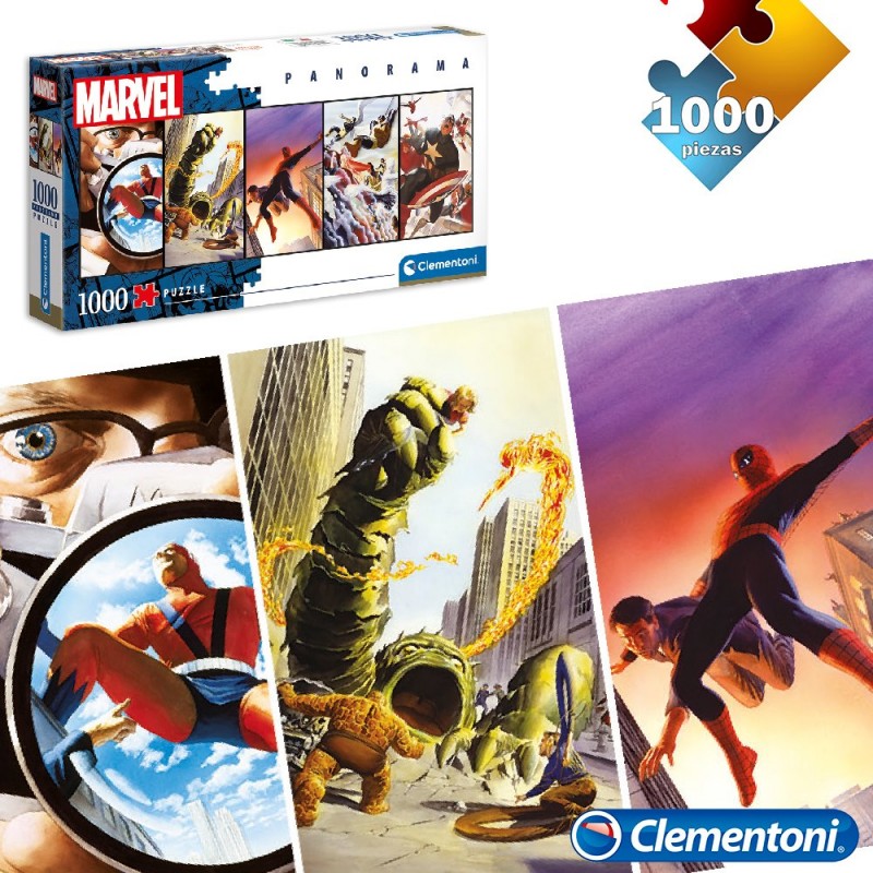 Puzzle 1.000 pcs panoramique héros marvel