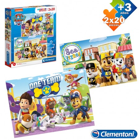 S 2 Puzzle 2x20 Pcs Patte Patrouille