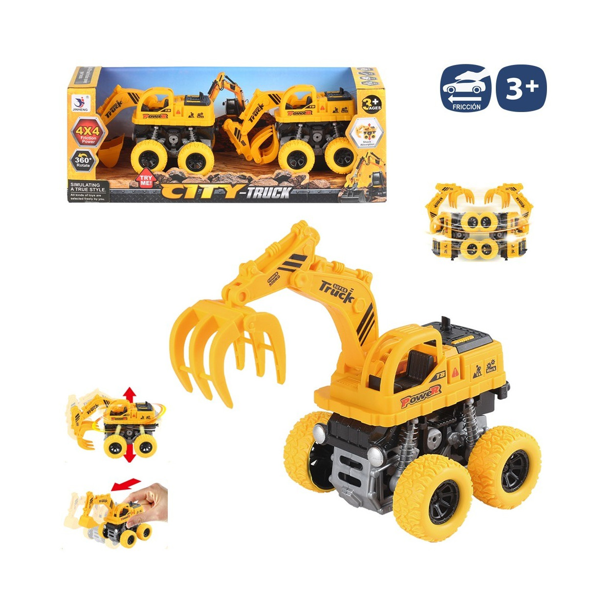 S 2 tracteur méga-friction 15 x 9 x 10 50 cm