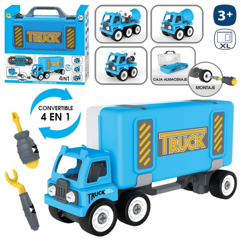 Mallette de camion 4 en 1 police 36 x 10 x 18 cm