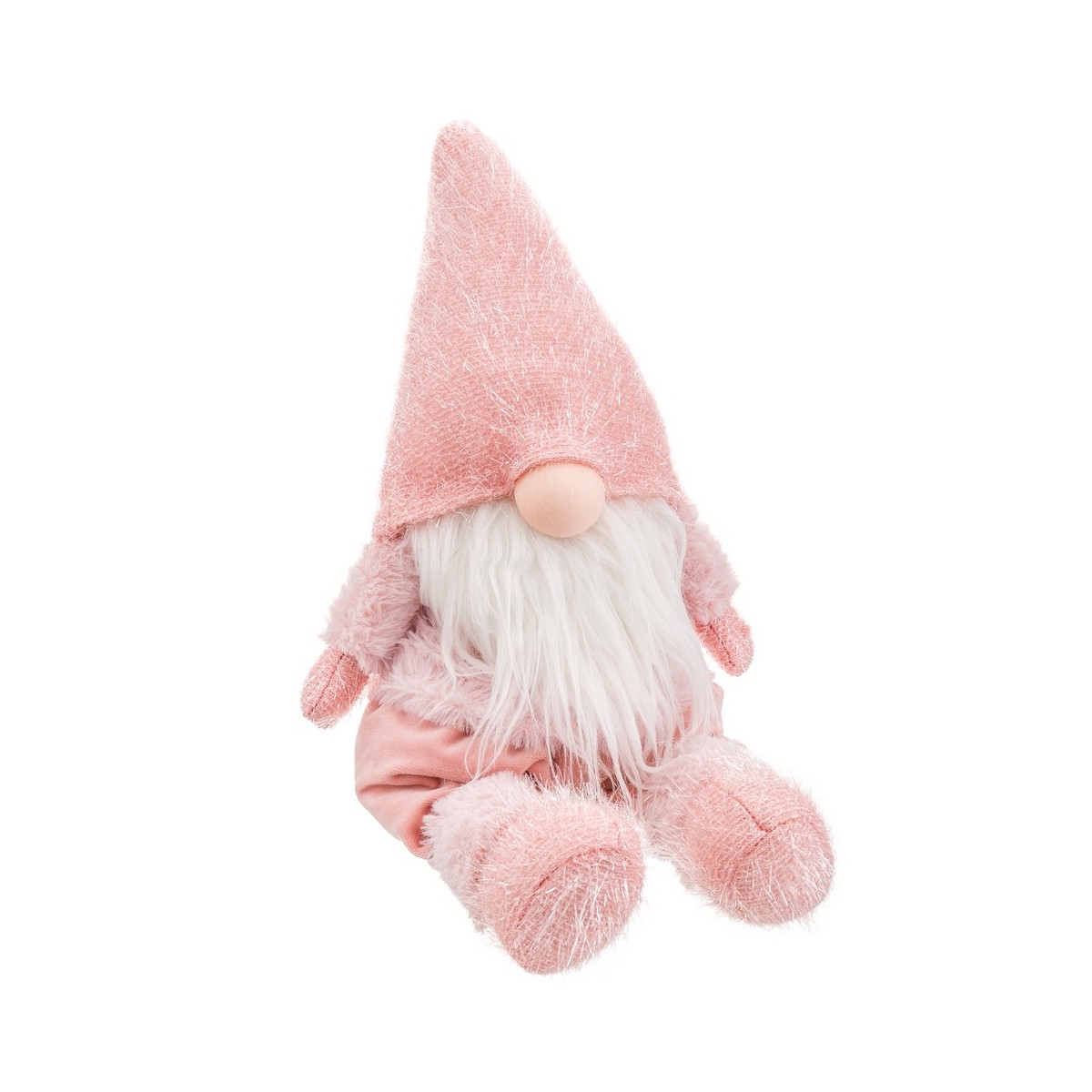 Pattes de père noël rose 22 x 15 50 x 52 cm