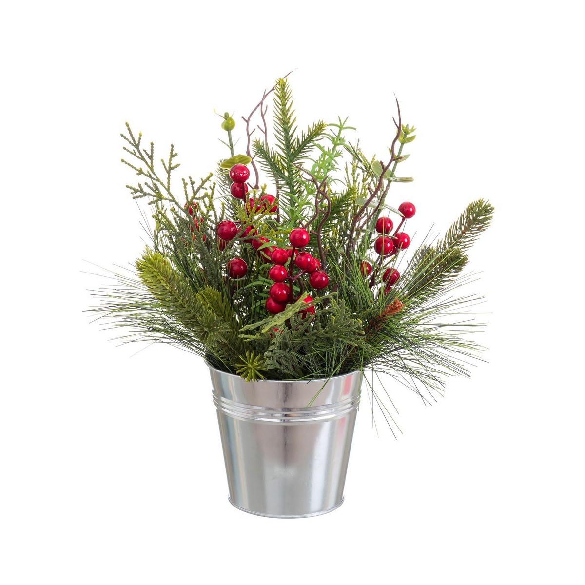 Pot de houx avec feuilles 30 x 30 x 20 cm
