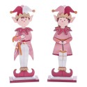 Figurines elfes en bois assorties