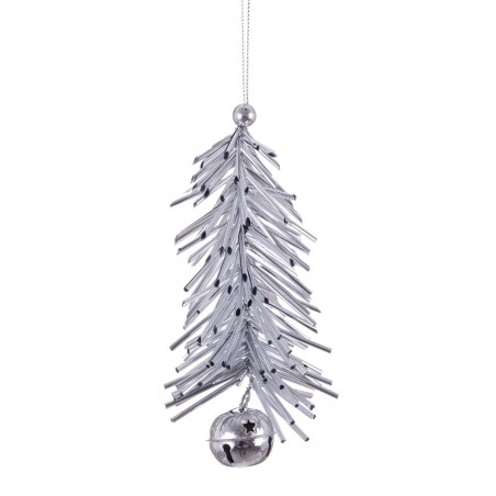 Pendentif arbre guirlande argent 8 x 15 cm