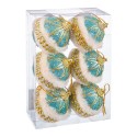S 6 boules mousse turquoise or 6 x 6 x 6 cm