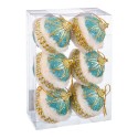 S 6 boules mousse turquoise or 6 x 6 x 6 cm