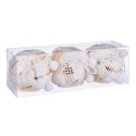 S 3 boules damier mousse dorée 8 x 8 x 8 cm
