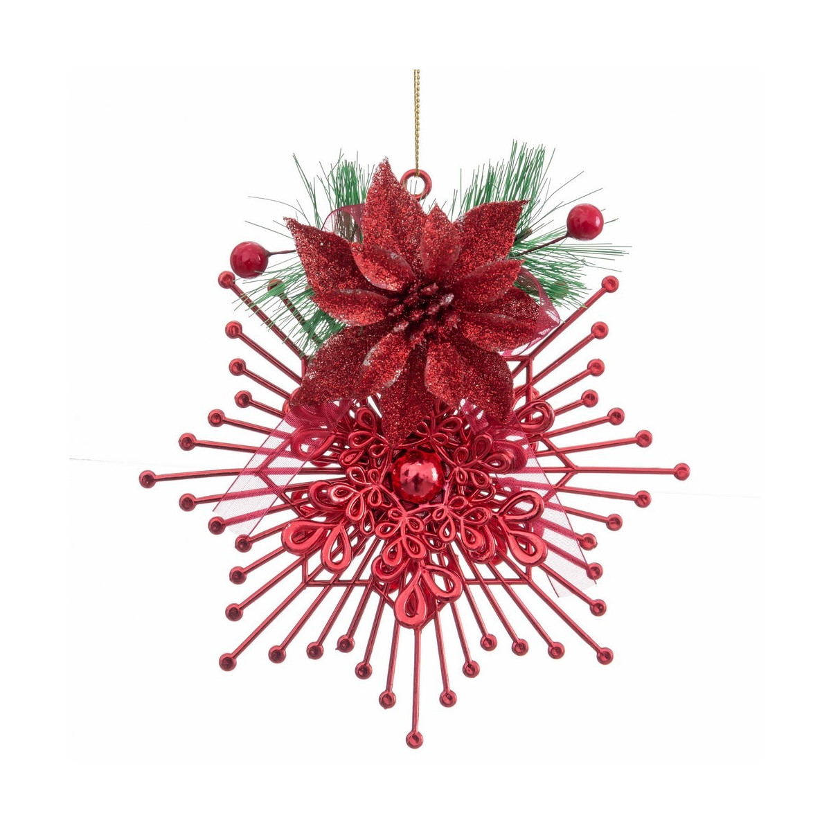 Pendentif étoiles rouge 15 cm