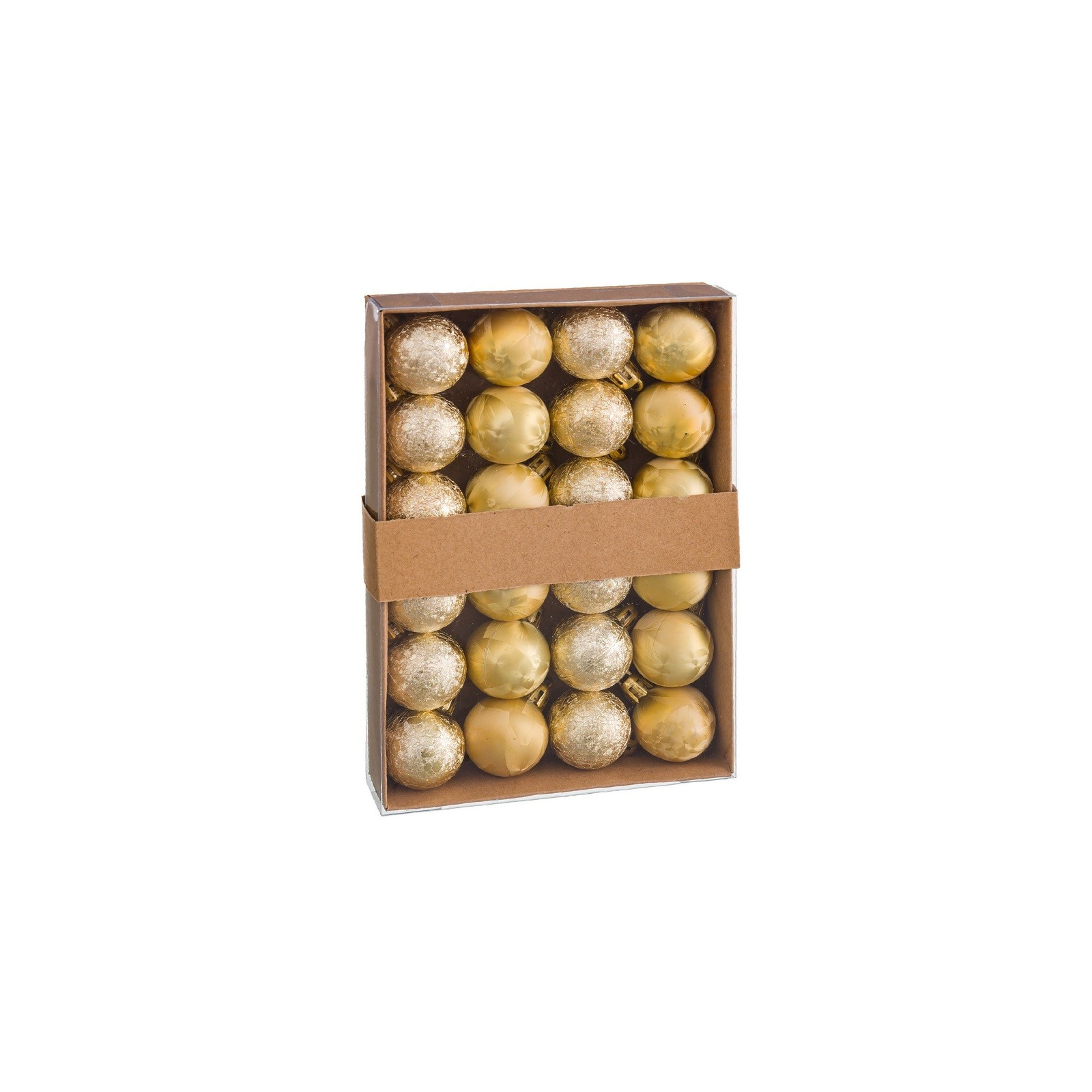 S 24 boules d'eau en plastique or 3 x 3 x 3 cm