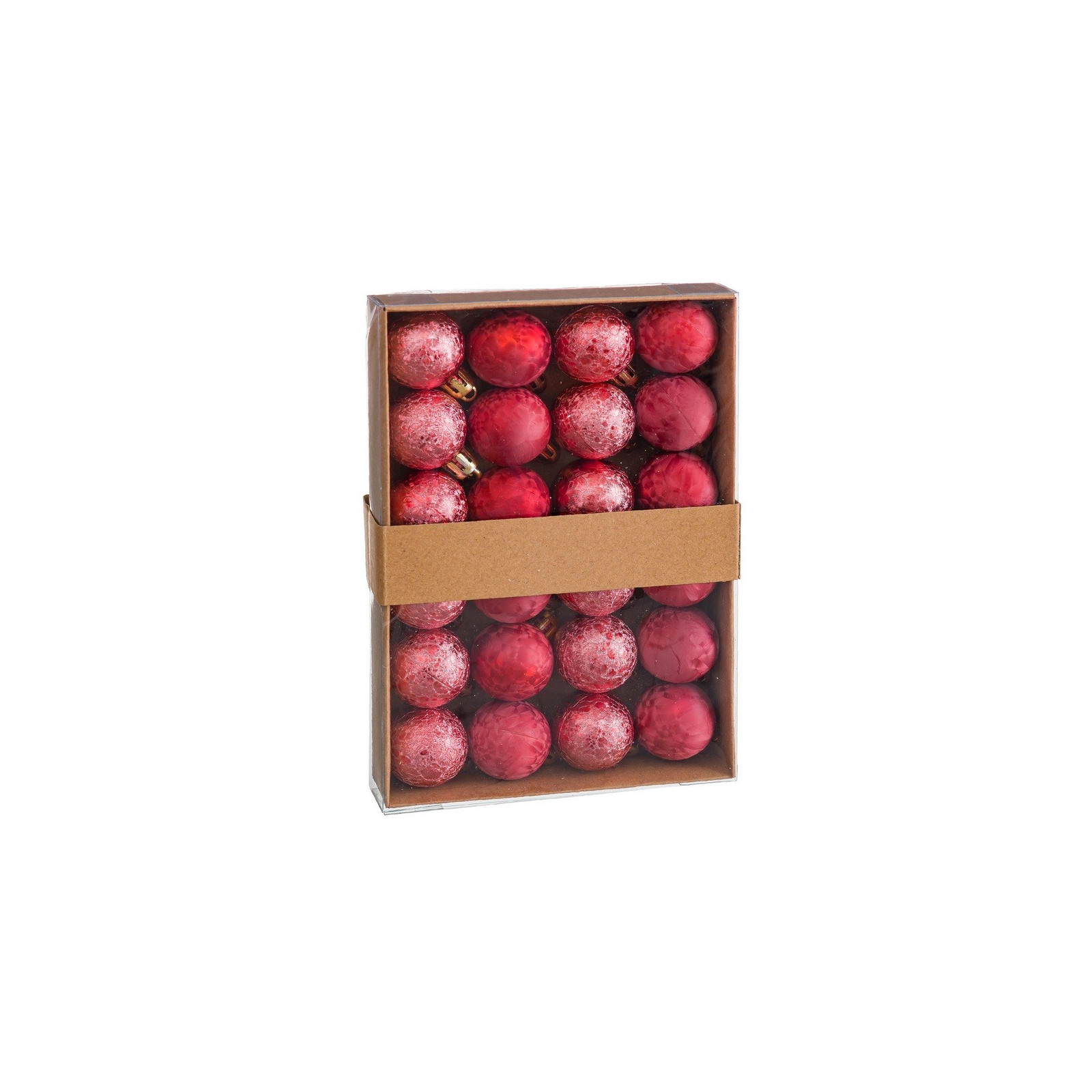 S 24 boules d'eau en plastique rouge 3 x 3 x 3 cm