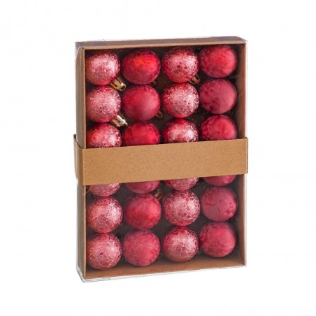 S 24 boules d'eau en plastique rouge 3 x 3 x 3 cm