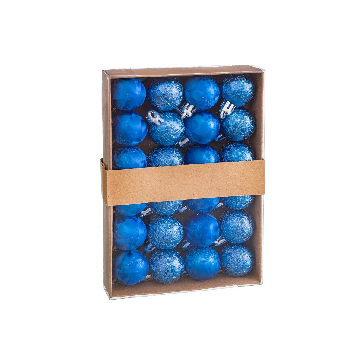 S 24 boules d'eau en plastique bleu 3 x 3 x 3 cm