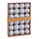 S 24 boules d'eau en plastique argent 4 x 4 x 4 cm