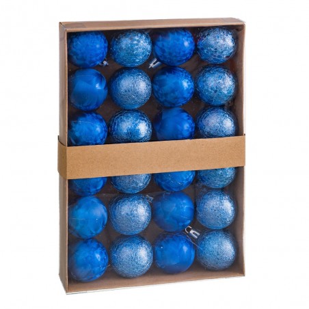 S 24 boules d eau en plastique bleu 4 x 4 x 4 cm