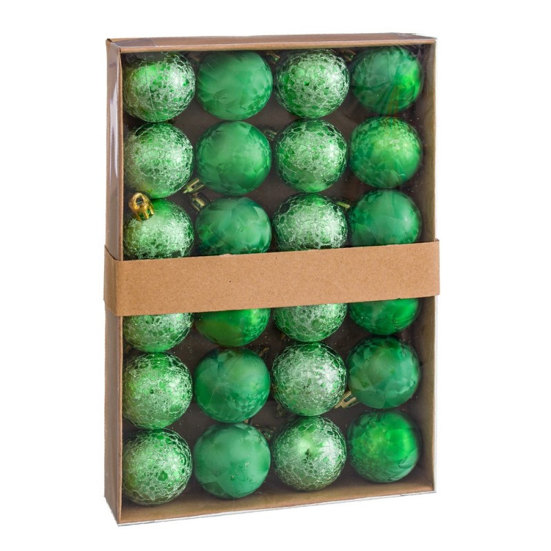 S 24 balles d'eau en plastique vert 4 x 4 x 4 cm