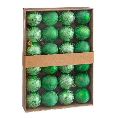 S 24 balles d'eau en plastique vert 4 x 4 x 4 cm