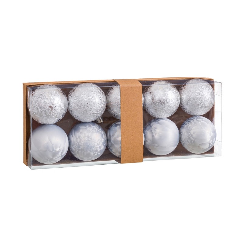 10 boules d'eau en plastique argent 5 x 5 x 5 cm
