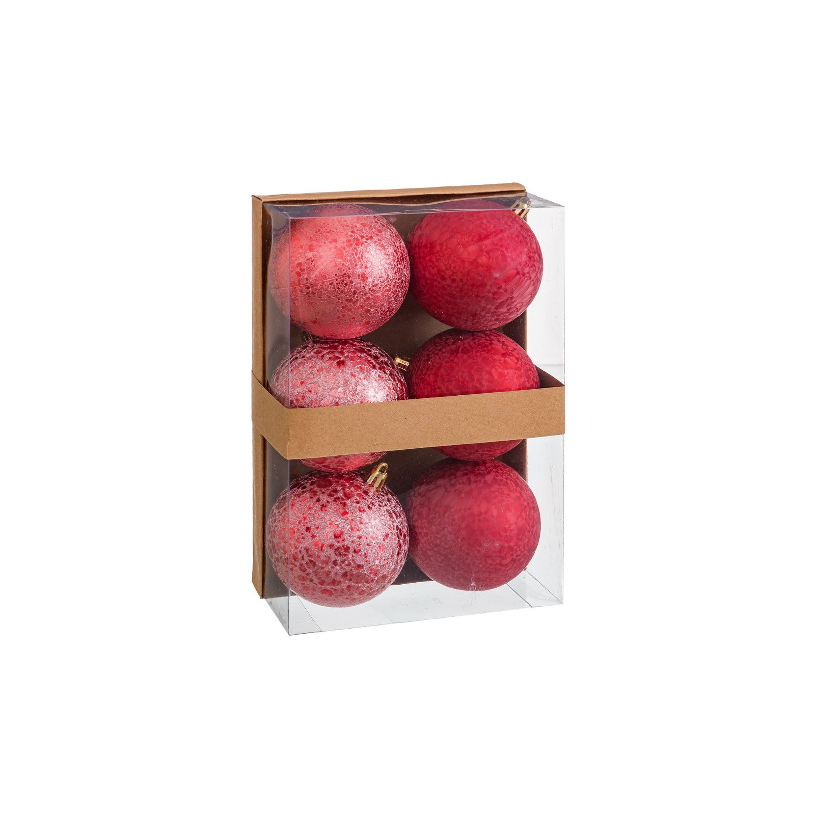 S 6 boules à eau en plastique rouge 8 x 8 x 8 cm