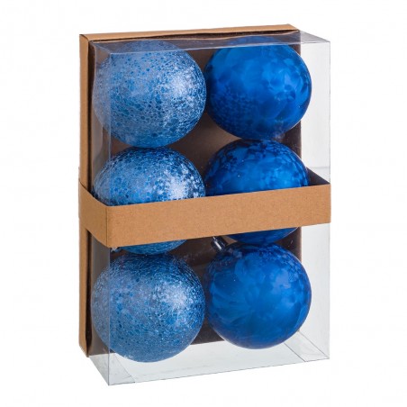 S 6 boules d eau en plastique bleu 8 x 8 x 8 cm