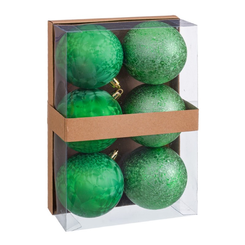 S 6 boules d'eau en plastique vert 8 x 8 x 8 cm
