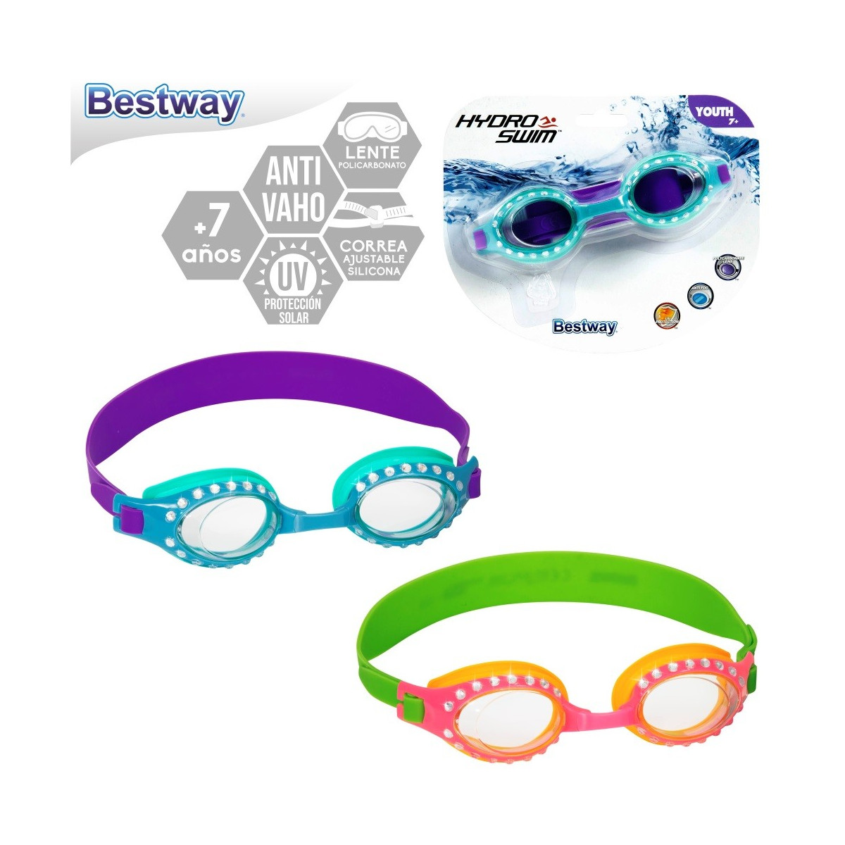 Lunettes de natation junior 7-14 ans 2 c