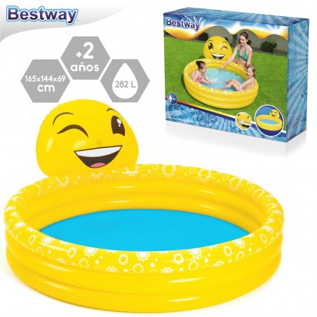 Piscine d activités gonflable emoji 165 x 144 x 69 cm