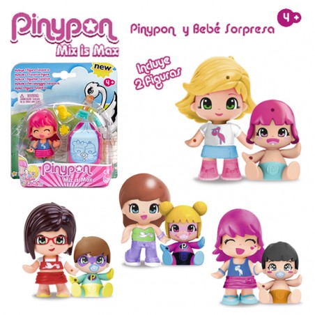 S 2 figurine pinypon et bébé surprise 4 m 8 cm