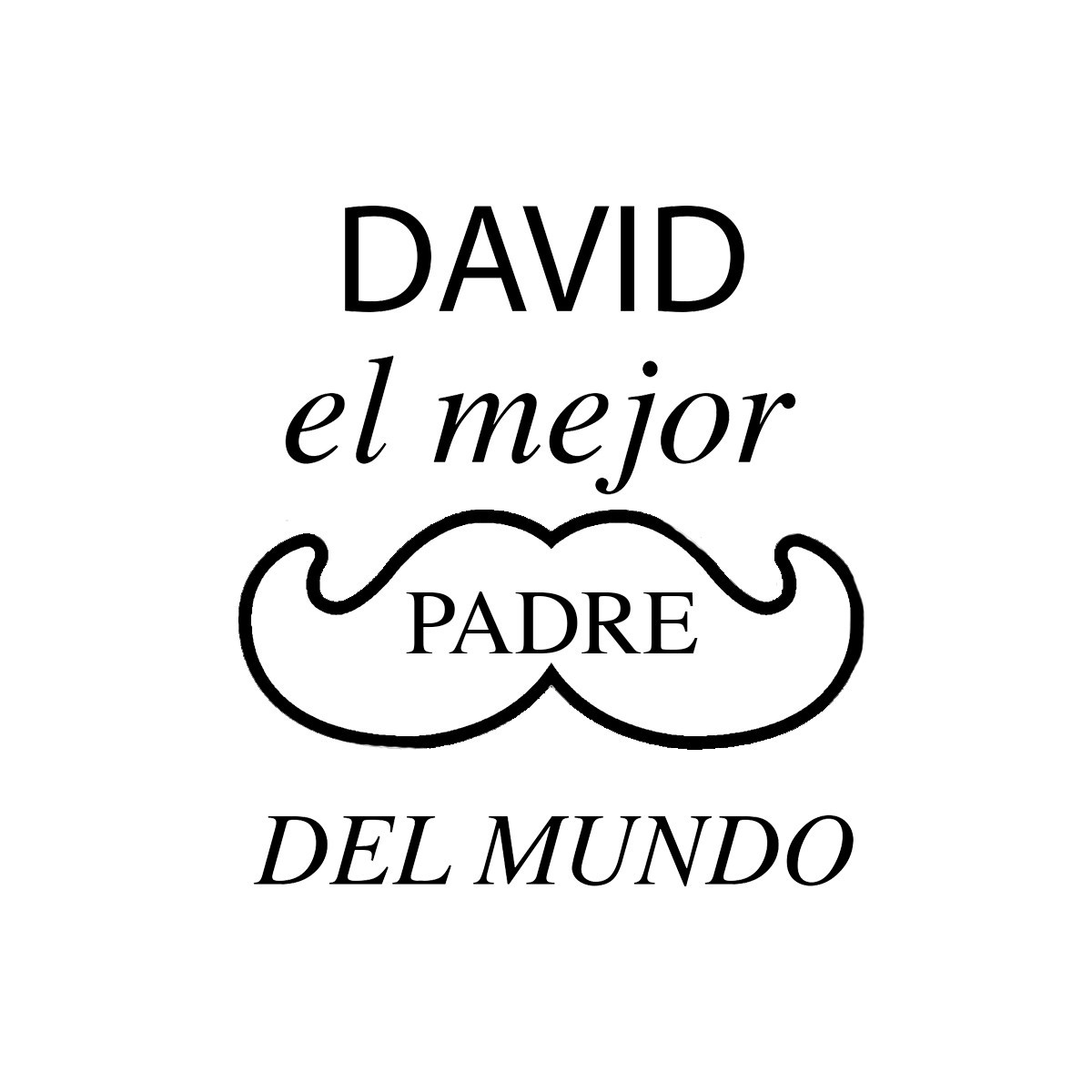 Conception de gravure laser moustache avec phrase personnalisée