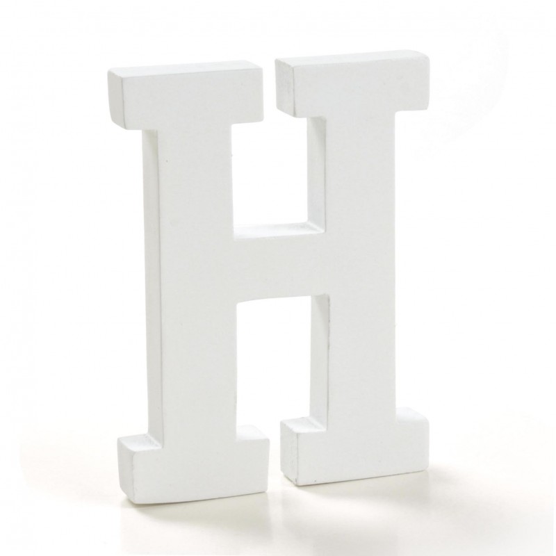 Lettre h en bois
