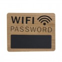 Tableau noir en bois de mot de passe de wifi