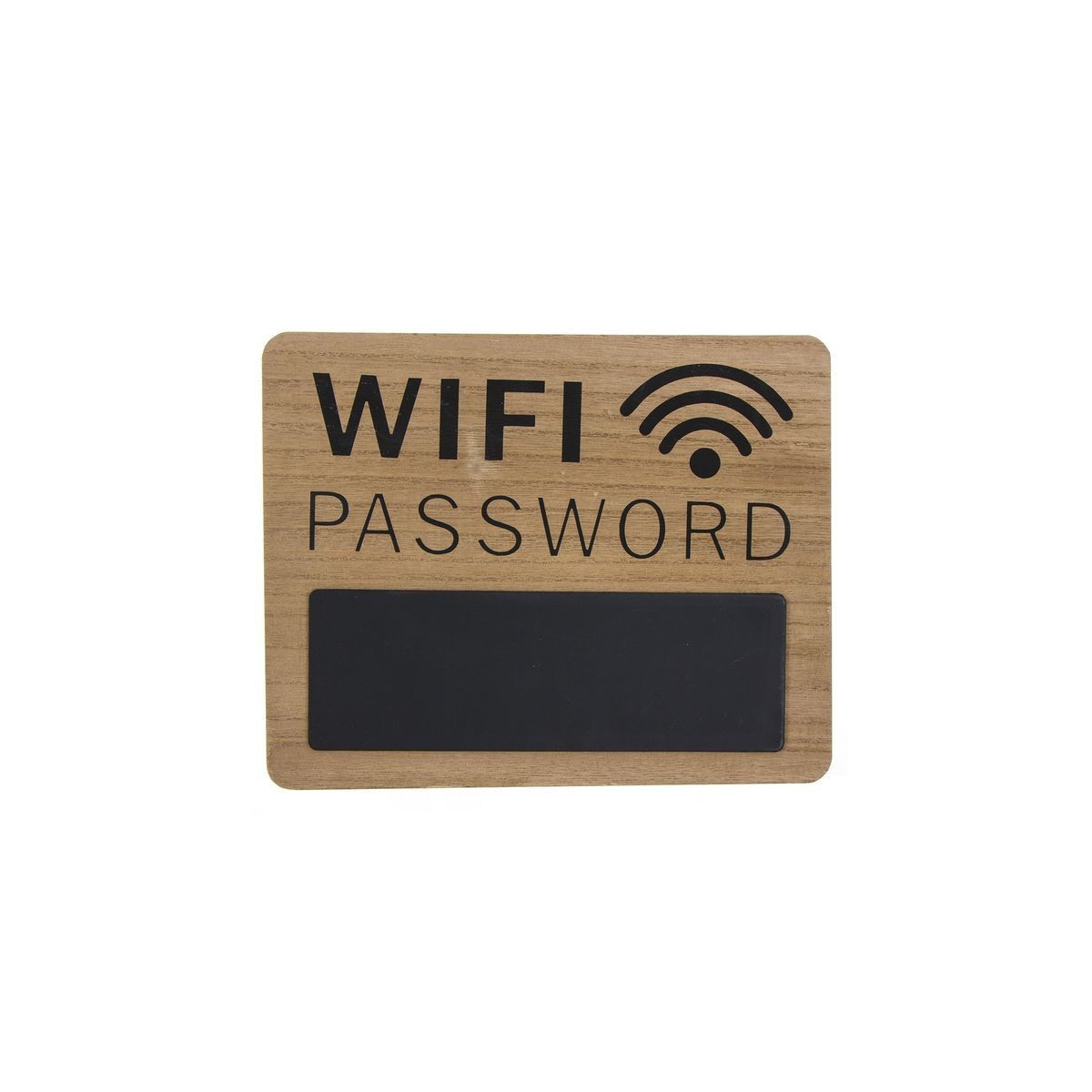 Tableau noir en bois de mot de passe de wifi