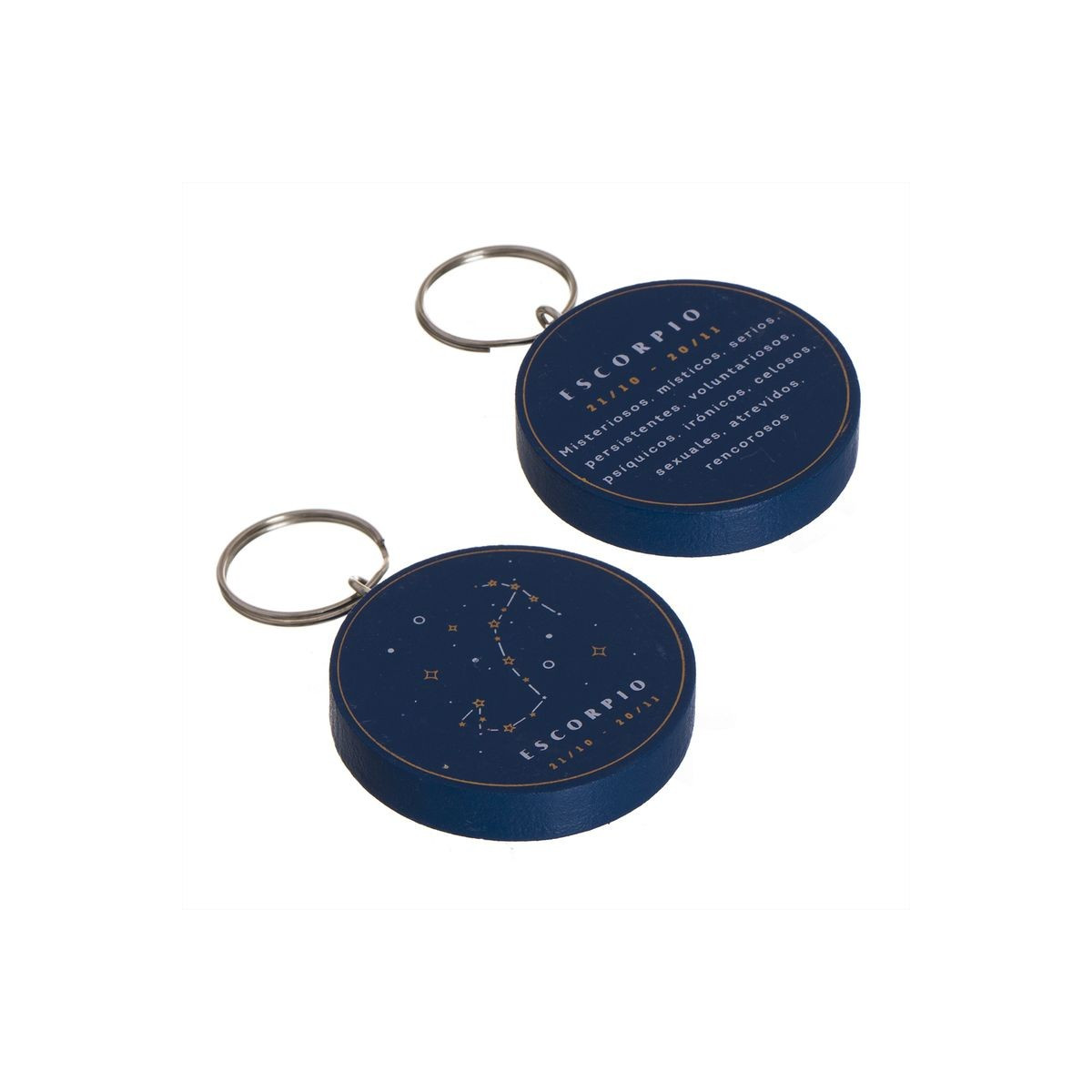 Porte-clés zodiaque en bois scorpion