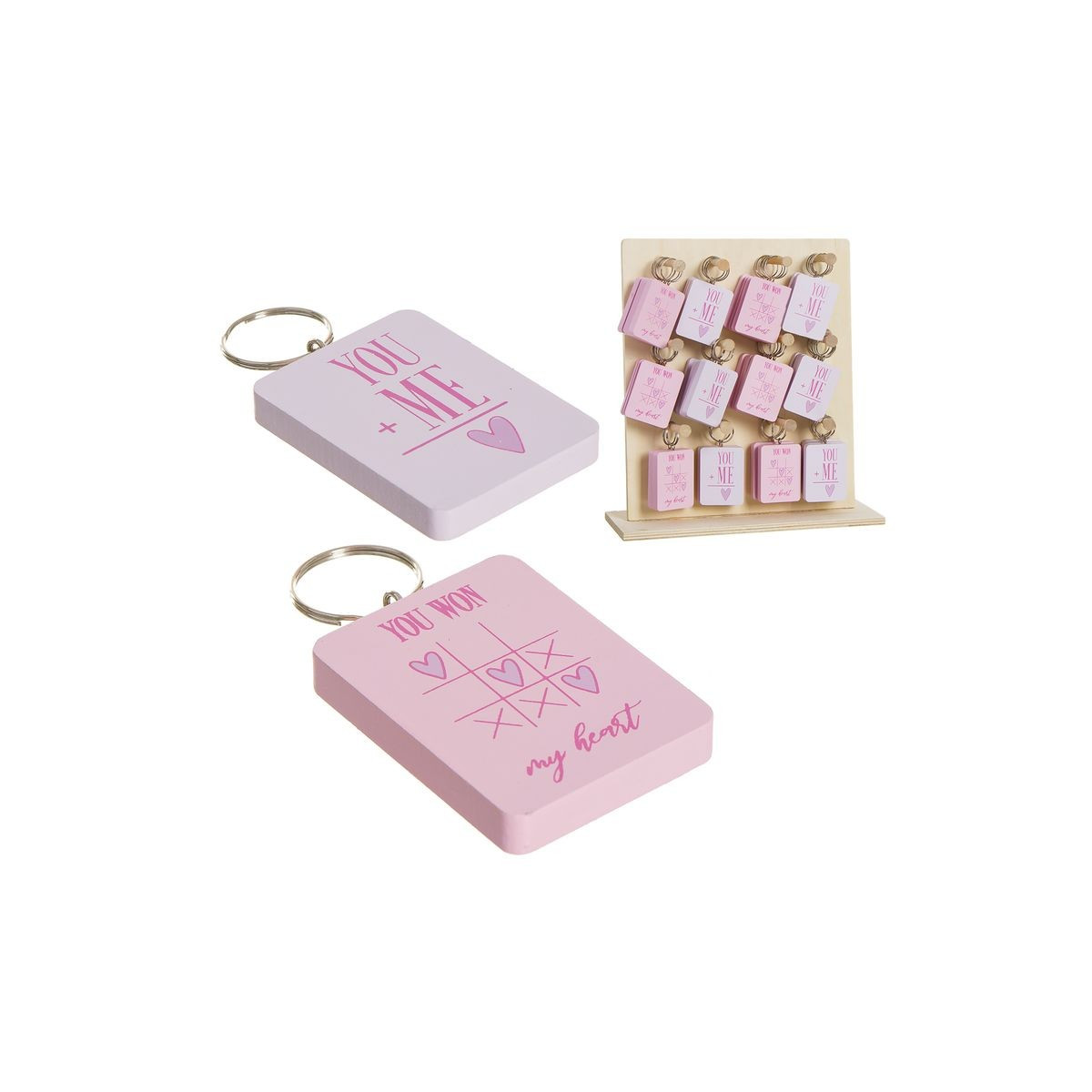 Porte-clés je t'aime. 2 modèles assortis