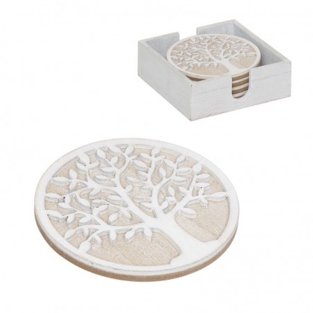 Ensemble de 4 sous verres arbre de vie