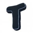 Coussin bleu marine en forme de lettre T
